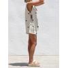 image:imageCHARTOU Women Polka Dot Two Pieces Short Sets Deep V Neck Tank Top Elastic Waist Shorts Matching Lounge SetsBeige