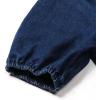 image:imageCHARTOU Women Puff Sleeve Long Denim Dress Flowy Tiered Ruffle Hem Button Down Shirt Jean Dress Loose FitDark Blue