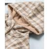 image:imageCHARTOU Fleece Jacket Women Plaid Shacket Sherpa Lined Jacket Flannel Fuzzy Coat Winter Hooded Button OvercoatKhaki
