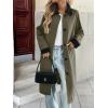 image:imageCHARTOU Long Trench Coat Women Fall Fashion Single Breast Oversized Windproof Patchwork Collar OvercoatArmy
