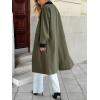 image:imageCHARTOU Long Trench Coat Women Fall Fashion Single Breast Oversized Windproof Patchwork Collar OvercoatArmy