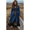 image:imageCHARTOU Long Wool Coat for Women Winter Elegant Double Breast Trench Pea Coat OvercoatsBlue