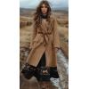 image:imageCHARTOU Long Wool Coat for Women Winter Elegant Double Breast Trench Pea Coat OvercoatsCamel