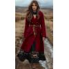 image:imageCHARTOU Long Wool Coat for Women Winter Elegant Double Breast Trench Pea Coat OvercoatsWine