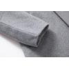 image:imageCHARTOU Mens Thicken 1 Button Quilted Peacoat Windproof Wool Coat OvercoatGrey