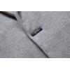 image:imageCHARTOU Mens Thicken 1 Button Quilted Peacoat Windproof Wool Coat OvercoatGrey