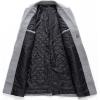 image:imageCHARTOU Mens Thicken 1 Button Quilted Peacoat Windproof Wool Coat OvercoatGrey