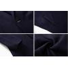 image:imageCHARTOU Mens Thicken 1 Button Quilted Peacoat Windproof Wool Coat OvercoatNavy