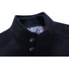 image:imageCHARTOU Mens Thicken Stand Collar Button Up Quilted Wool Pea Coat Overcoat with Detachable VestNavy