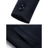 image:imageCHARTOU Mens Thicken Stand Collar Button Up Quilted Wool Pea Coat Overcoat with Detachable VestNavy