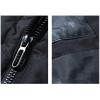 image:imageCHARTOU Mens Winter Thicken Zip Up Windproof Quilted Coat Bomber Jacket OvercoatBlack