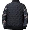 image:imageCHARTOU Mens Winter Thicken Zip Up Windproof Quilted Coat Bomber Jacket OvercoatBlack