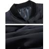 image:imageCHARTOU Mens Winter Thicken Zip Up Windproof Quilted Coat Bomber Jacket OvercoatBlack