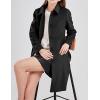 image:imageCHARTOU Slim Wool Coat for Women Trenchcoat Peacoat Woolen Trench Coat Long Winter Coat Single Breasted OvercoatBlack