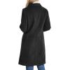 image:imageCHARTOU Slim Wool Coat for Women Trenchcoat Peacoat Woolen Trench Coat Long Winter Coat Single Breasted OvercoatBlack