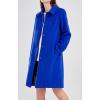 image:imageCHARTOU Slim Wool Coat for Women Trenchcoat Peacoat Woolen Trench Coat Long Winter Coat Single Breasted OvercoatBlue