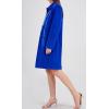 image:imageCHARTOU Slim Wool Coat for Women Trenchcoat Peacoat Woolen Trench Coat Long Winter Coat Single Breasted OvercoatBlue