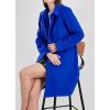 image:imageCHARTOU Slim Wool Coat for Women Trenchcoat Peacoat Woolen Trench Coat Long Winter Coat Single Breasted OvercoatBlue