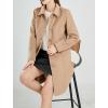 image:imageCHARTOU Slim Wool Coat for Women Trenchcoat Peacoat Woolen Trench Coat Long Winter Coat Single Breasted OvercoatCamel