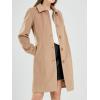 image:imageCHARTOU Slim Wool Coat for Women Trenchcoat Peacoat Woolen Trench Coat Long Winter Coat Single Breasted OvercoatCamel