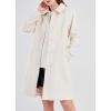 image:imageCHARTOU Slim Wool Coat for Women Trenchcoat Peacoat Woolen Trench Coat Long Winter Coat Single Breasted OvercoatOffwhite