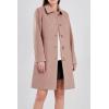 image:imageCHARTOU Slim Wool Coat for Women Trenchcoat Peacoat Woolen Trench Coat Long Winter Coat Single Breasted OvercoatPink