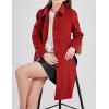 image:imageCHARTOU Slim Wool Coat for Women Trenchcoat Peacoat Woolen Trench Coat Long Winter Coat Single Breasted OvercoatRed