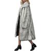image:imageCHARTOU Warm Long Faux Fur Coat Women Winter Jacket Fluffy Fur Jacket Snow Fuzzy Long Sleeve Overcoat PocketsWhite B