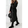 image:imageCHARTOU Women Casual Long Trench Coat Open Front Wool Coat Winter Jacket Peacoat Lapel Collar Overcoat with BeltBlack