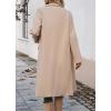 image:imageCHARTOU Women Elegant Lapel Tweed Pea Coats Trench Long Wool Double Breasted Casual Office Overcoat WinterApricot