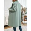 image:imageCHARTOU Women Elegant Lapel Tweed Pea Coats Trench Long Wool Double Breasted Casual Office Overcoat WinterPea Green