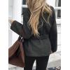image:imageCHARTOU Women Elegant Wool Pea Coat Fall Winter Lapel Collared Warm Trench Overcoat with BeltDark Grey