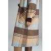 image:imageCHARTOU Women Fall Winter Wool Long Pea Coat Vintage Plaid Lapel Doll Collar Button down Midi Trench OvercoatCamel