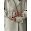 image:imageCHARTOU Women Herringbone Wool Coat Notch Lapel Double Breasted Midi Overcoat Dressy Winter Trench Pea CoatWhite