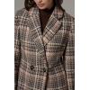 image:imageCHARTOU Women Long Wool Houndstooth Pea Coat Fall Winter Notched Lapel Double Breasted Trench OvercoatMulticolour