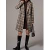 image:imageCHARTOU Women Long Wool Houndstooth Pea Coat Fall Winter Notched Lapel Double Breasted Trench OvercoatMulticolour