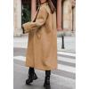 image:imageCHARTOU Women Loose Long Wool Coat Notched Lapel Peacoat Woolen Jacket Winter Warm Overcoat Pea Coat Trench CoatKhaki