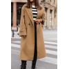 image:imageCHARTOU Women Loose Long Wool Coat Notched Lapel Peacoat Woolen Jacket Winter Warm Overcoat Pea Coat Trench CoatKhaki