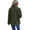 image:imageCHARTOU Women Oversized Fluffy Sherpa Fleece Jacket Teddy Bear Coat Winter Warm Faux Shearling OvercoatArmy Green