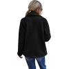 image:imageCHARTOU Women Oversized Fluffy Sherpa Fleece Jacket Teddy Bear Coat Winter Warm Faux Shearling OvercoatBlack