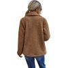 image:imageCHARTOU Women Oversized Fluffy Sherpa Fleece Jacket Teddy Bear Coat Winter Warm Faux Shearling OvercoatCamel