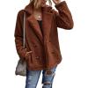 image:imageCHARTOU Women Oversized Fluffy Sherpa Fleece Jacket Teddy Bear Coat Winter Warm Faux Shearling OvercoatCaramel