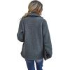 image:imageCHARTOU Women Oversized Fluffy Sherpa Fleece Jacket Teddy Bear Coat Winter Warm Faux Shearling OvercoatDark Grey