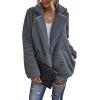 image:imageCHARTOU Women Oversized Fluffy Sherpa Fleece Jacket Teddy Bear Coat Winter Warm Faux Shearling OvercoatDark Grey