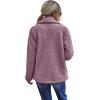 image:imageCHARTOU Women Oversized Fluffy Sherpa Fleece Jacket Teddy Bear Coat Winter Warm Faux Shearling OvercoatPink Purple