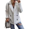 image:imageCHARTOU Women Oversized Fluffy Sherpa Fleece Jacket Teddy Bear Coat Winter Warm Faux Shearling OvercoatWhite