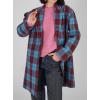 image:imageCHARTOU Women Plaid Long Winter Coats Wool Blend Loose Fit Dressy Lady Jacket Trench Coat OutwearBlue