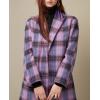 image:imageCHARTOU Women Plaid Long Winter Coats Wool Blend Loose Fit Dressy Lady Jacket Trench Coat OutwearPurple