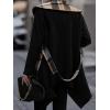 image:imageCHARTOU Women Plaid Patchwork Pea Coat Jacket Fall Winter Wool Shawl Collar Trench Overcoat with BeltBlack