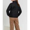 image:imageCHARTOU Women Puffer Jacket Lightweight Winter Coat Casual Full Zip Down Jacket Parka Insulated Jacket OvercoatBlack